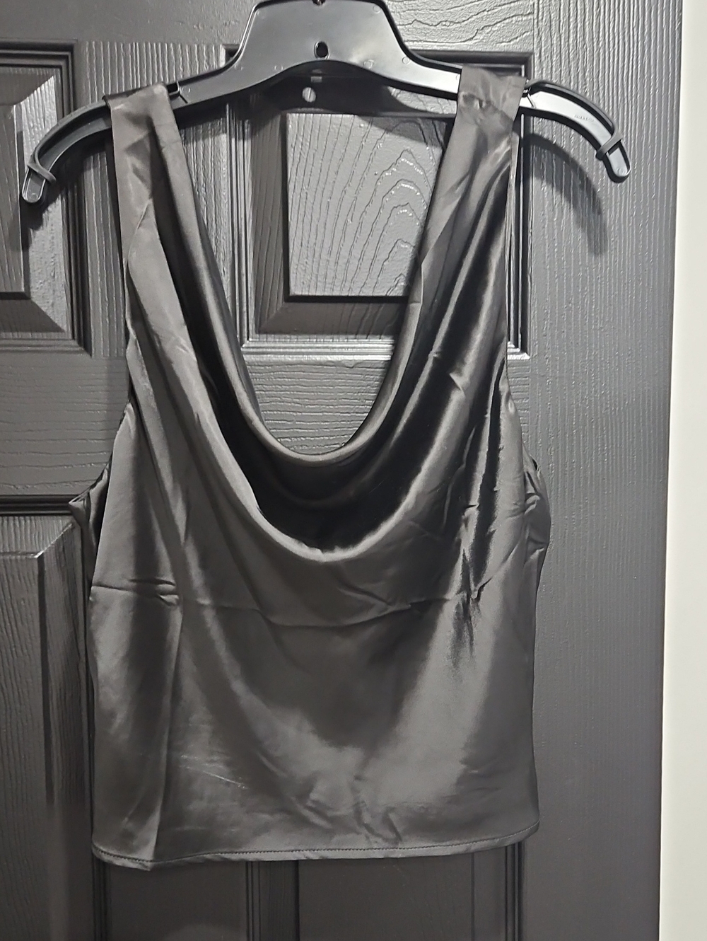 Lulu's Black Cowl Neck Tank Top